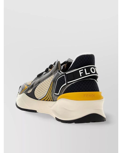 Fendi Multicolor Mesh Low-Top Sneakers for men