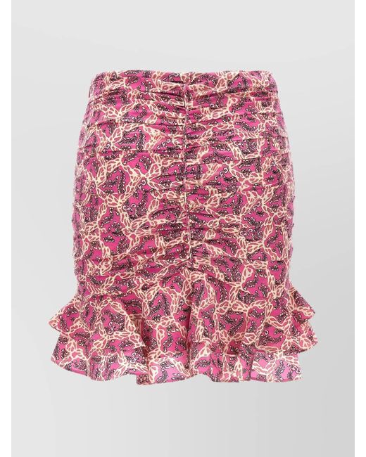 Isabel Marant Pink Silk Fitted Skirt