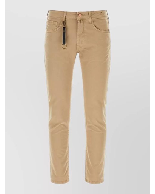 Incotex Natural Stretch Cotton Pants Five Pocket Design