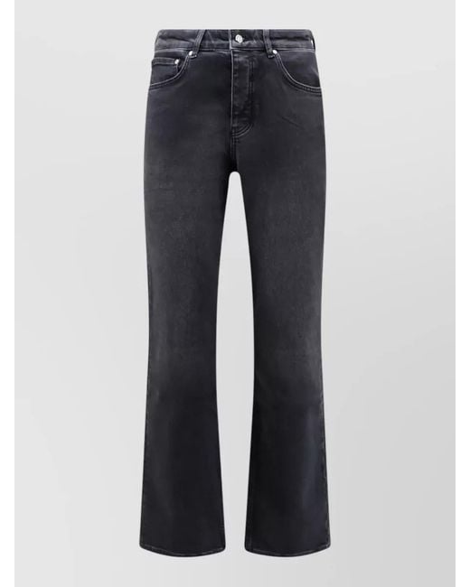 Represent Blue Bootcut Jeans Belt Loops Five Pockets Fringed for men