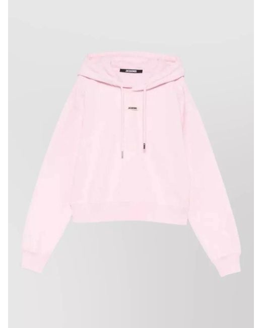 Jacquemus Pink Cotton Cutout Hoodie