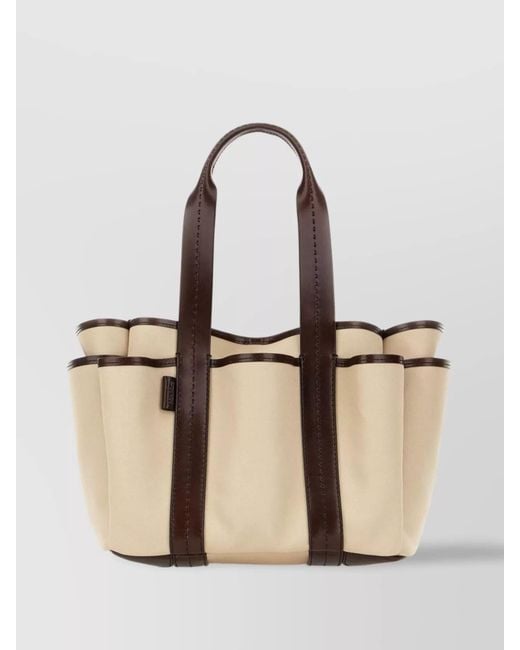 Max Mara Natural Canvas Tote Bag
