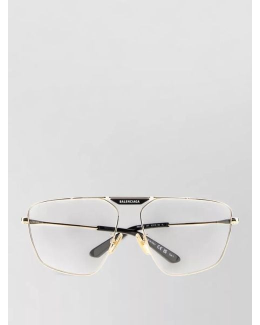 Balenciaga Multicolor Metal Tag 2.0 Navigator Square Sunglasses