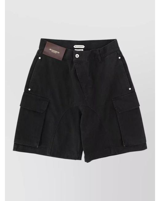 J.W. Anderson Black Tailored Shorts Belt Loops And Pockets for men