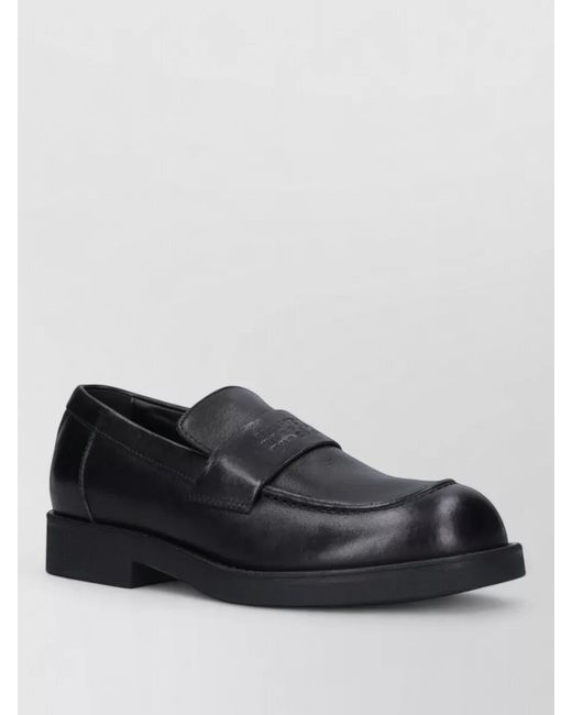 MM6 by Maison Margiela Black Leather Loafers for men