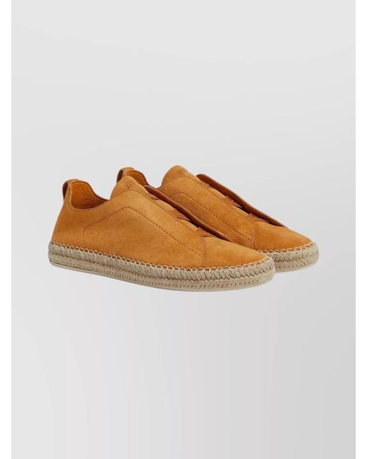 Zegna Multicolor Suede Slip-On Espadrille Sneakers for men