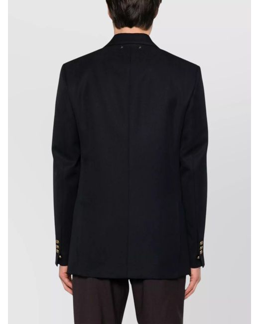 Golden Goose Deluxe Brand Blue Double-Breasted Wool Blazer Jacket for men