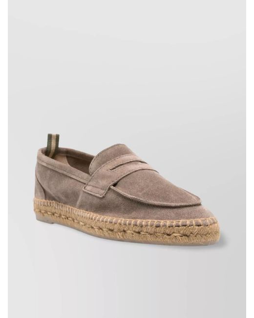Castaner White Suede Leather Espadrilles for men