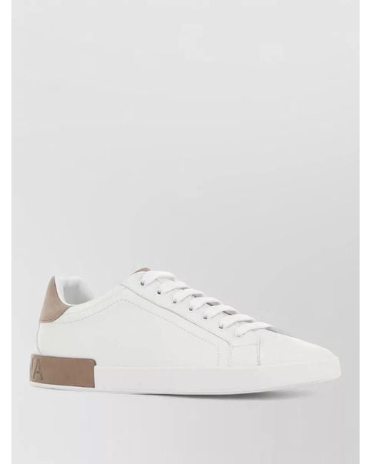 Dolce & Gabbana Natural Leather Lace-Up Shoes for men