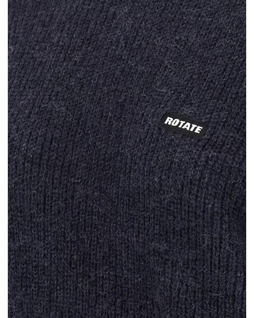 ROTATE BIRGER CHRISTENSEN Blue Alpaca Wool Knit Jumper