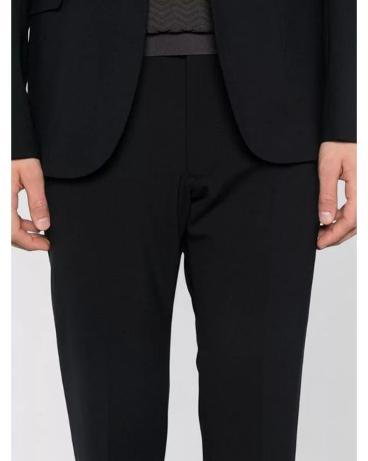 Emporio Armani Black Virgin Wool Single-Breasted Suit for men
