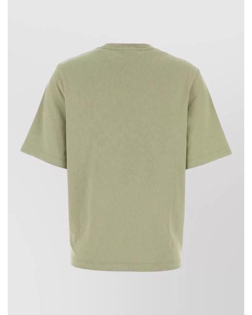 Maison Kitsuné Green Organic Cotton Embroidered Short-Sleeve T-Shirt