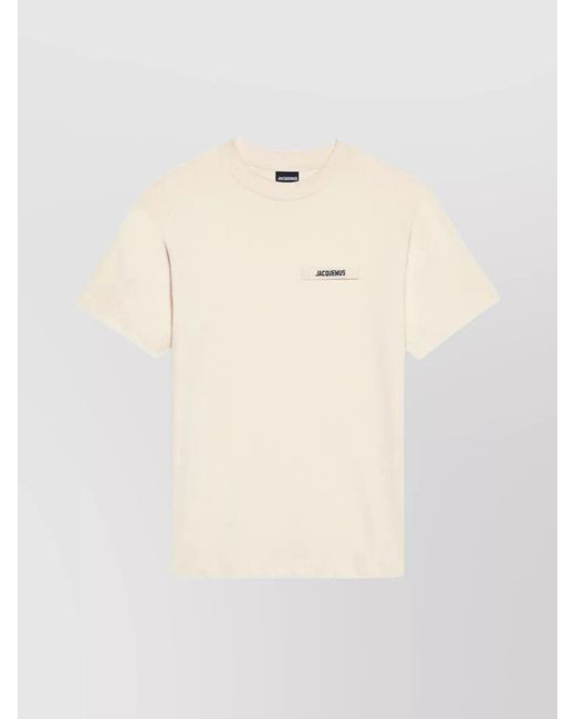 Jacquemus Natural The Ribbed Crew Neck T-Shirt for men