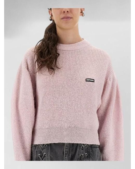 ROTATE BIRGER CHRISTENSEN Pink Alpaca Wool Sweater