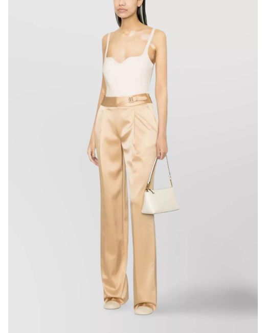 Ermanno Scervino Natural Wide-Leg Trousers