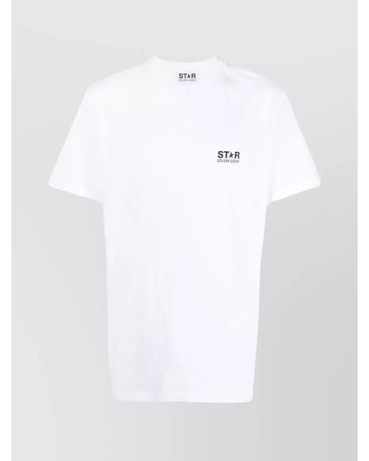 Golden Goose Deluxe Brand White Cotton Vintage Print T-Shirt for men