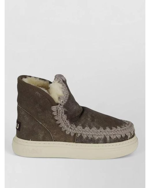 Mou Multicolor Eskimo High Boots Sneaker Style Rubber Sole