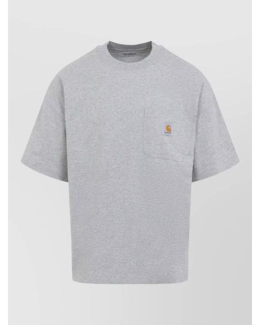 Carhartt Gray Cotton Short-Sleeve T-Shirt for men