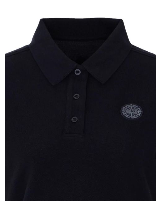 Canada Goose Blue Cotton Short-Sleeve Polo Shirt
