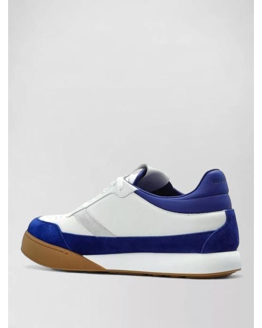 Givenchy Blue Leather Paneled Low-Top Sneakers for men