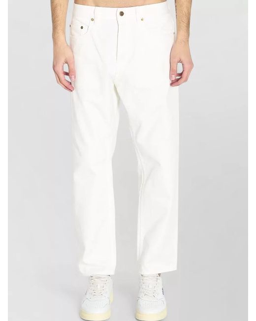 Golden Goose Deluxe Brand White Denim Low-Rise Wide-Leg Jeans for men