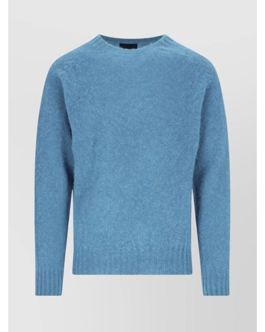Howlin' By Morrison Blue Wool Crewneck Jumper for men