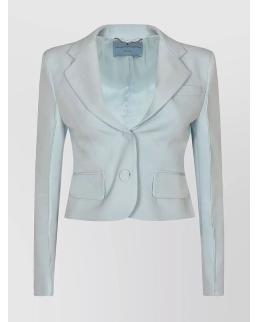 Ermanno Scervino Blue Single-Breasted Blazer