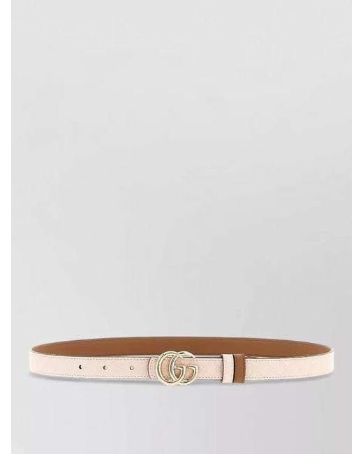 Gucci Gray Leather Reversible Belt