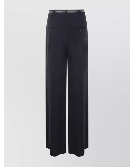 Max Mara Blue High-Rise Wide-Leg Tailored Trousers