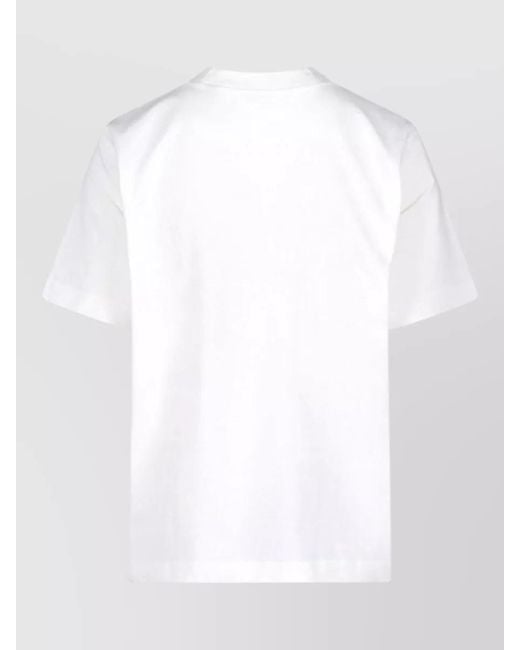 Burberry White Short Sleeve Crew Neck Regular Fit Top
