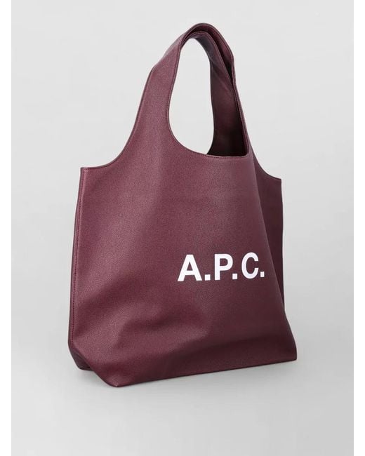 A.P.C. Purple Ninon Tote Bag Large Shoulder Carry