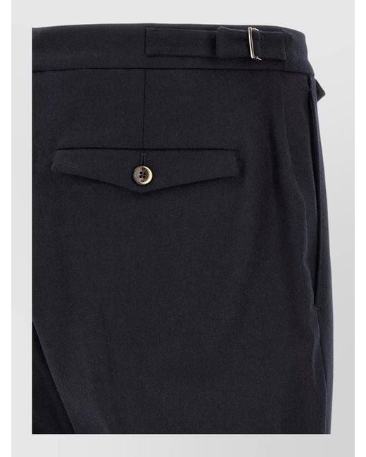 PT Torino Blue Cashmere Tailored Trousers for men