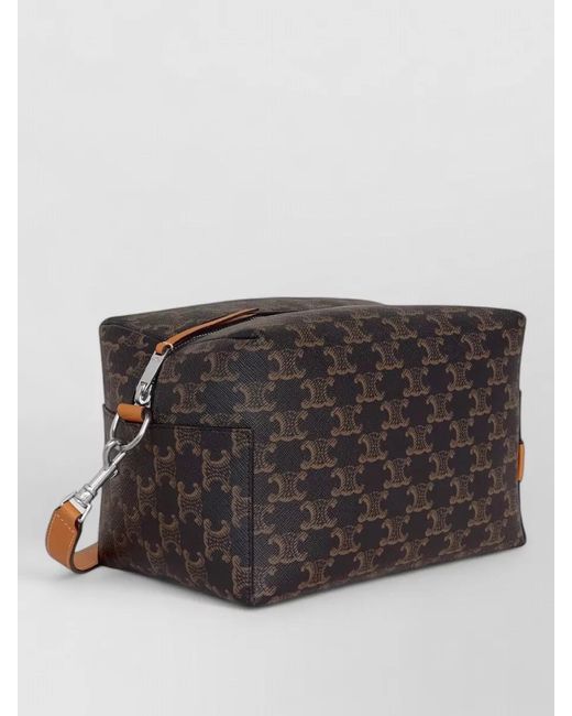 Céline Gray Leather Trimmed Clutch Bag for men