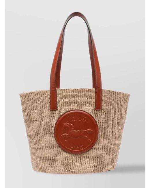 Chloé Brown Woody Large Tote Bag