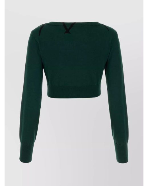 Burberry Green Cotton Sweater