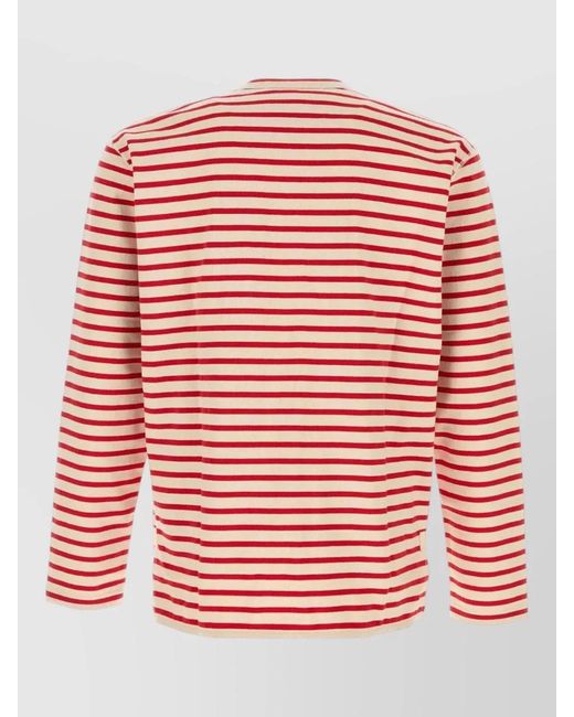Junya Watanabe Embroidered Cotton Knit Crew Neck Sweater for men