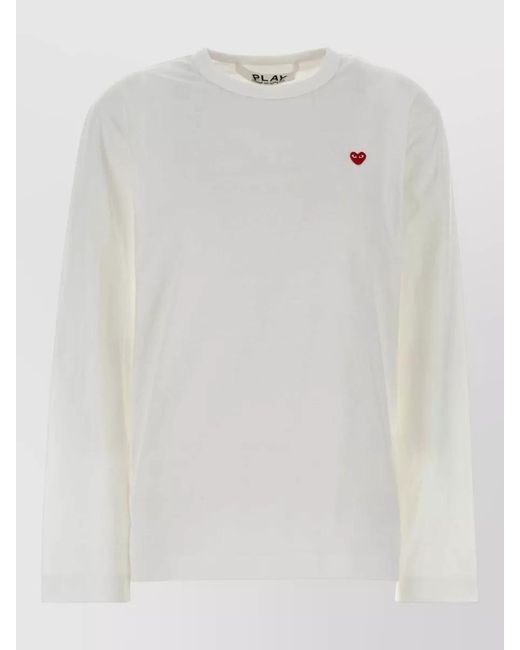 COMME DES GARÇONS PLAY White Cotton Short-Sleeve T-Shirt