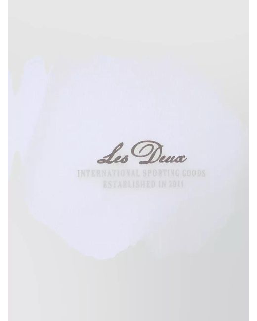 Les Deux White Ben Globe Graphic Back Print T Shirt for men