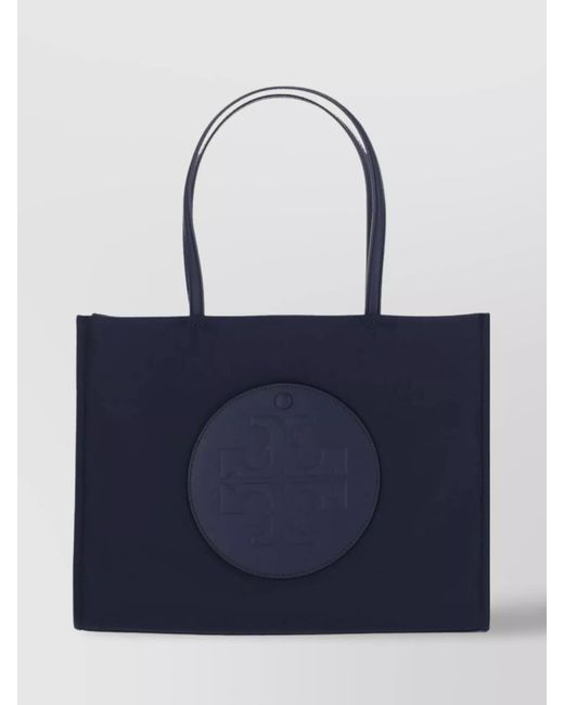 Tory Burch Blue Ella Small Recycled Nylon Tote Bag