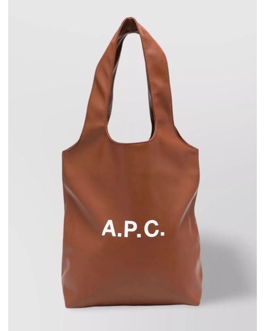 A.P.C. Brown Ninon Small Tote Bag