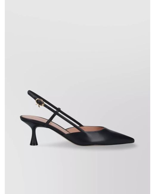 Gianvito Rossi Black Leather Slingback Pumps