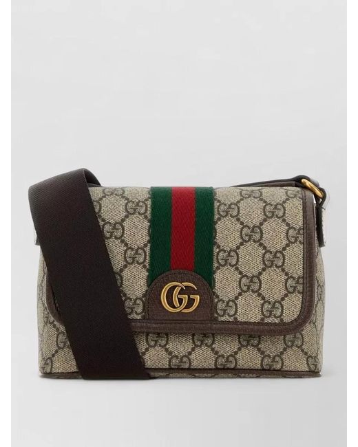 Gucci Gray Canvas Mini Crossbody Bag for men