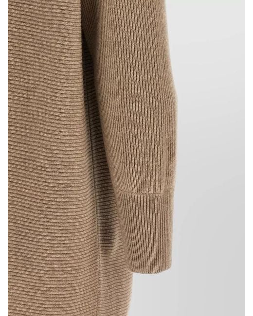 Brunello Cucinelli Natural Monile Collar Knit Mini Dress