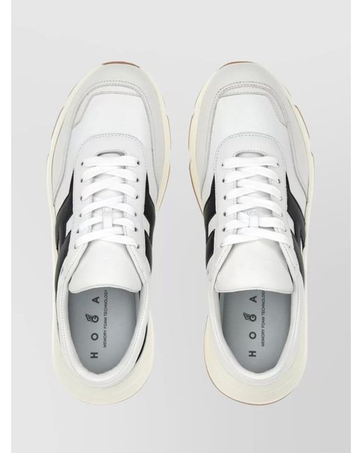 Hogan Metallic Leather Low-Top Sneakers for men
