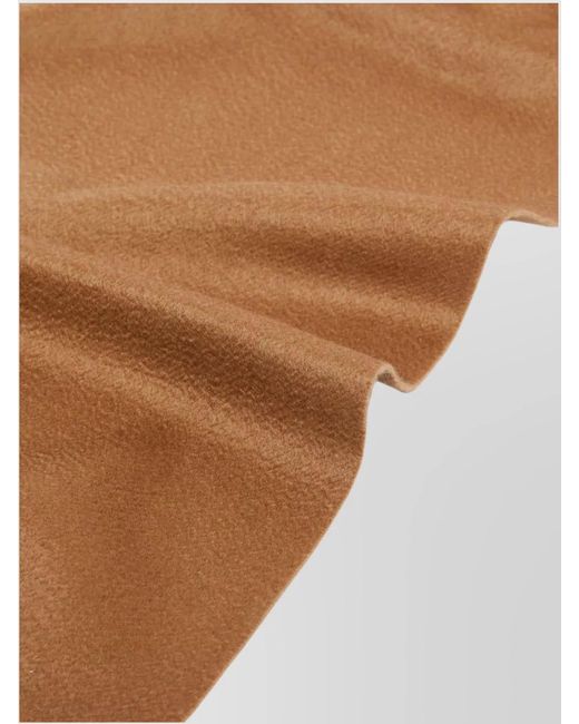 Max Mara Natural Cashmere Fringed Scarf