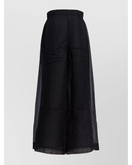 Zimmermann Blue Linen Silk Wide-Leg Trousers