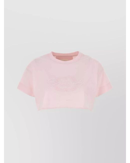 Givenchy Pink Cropped Cotton T-Shirt