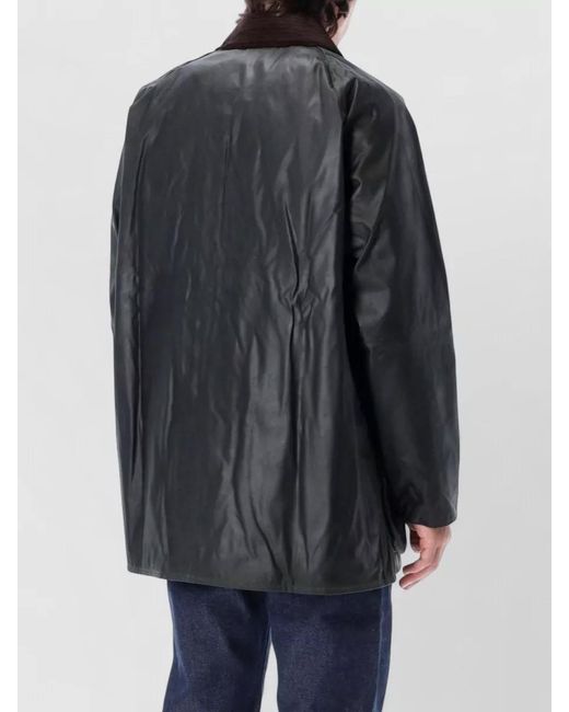 Barbour Blue Waxed Cotton Relaxed-Fit Jacket for men