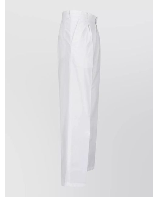 Auralee White Straight Shorts Belt Loops Back Pockets for men