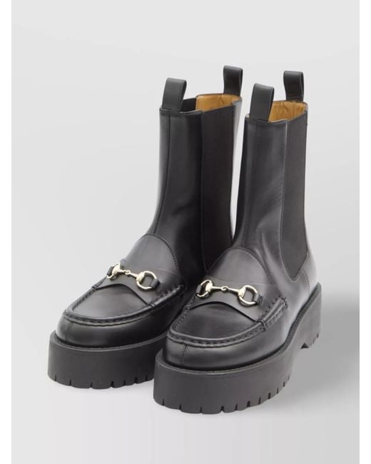 Gucci Black Horsebit Boots